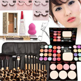 Makeup Kits Gift Set Eyeshadow Foundation Blusher Powder Lip Gloss Professional Makeup Brush Set 12Pcs Kit