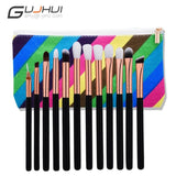 12pcs Makeup Brushes set Foundation Eyeshadow Eyeline Eyelash Eyebrow Cosmetic Tool Makeup Organizer Professional